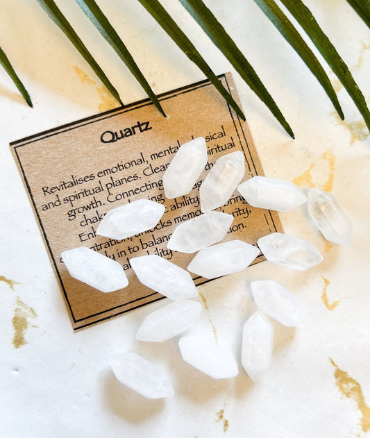 Quartz Doubled Ended Crystal Point - Cleansing, Concentration & Growth