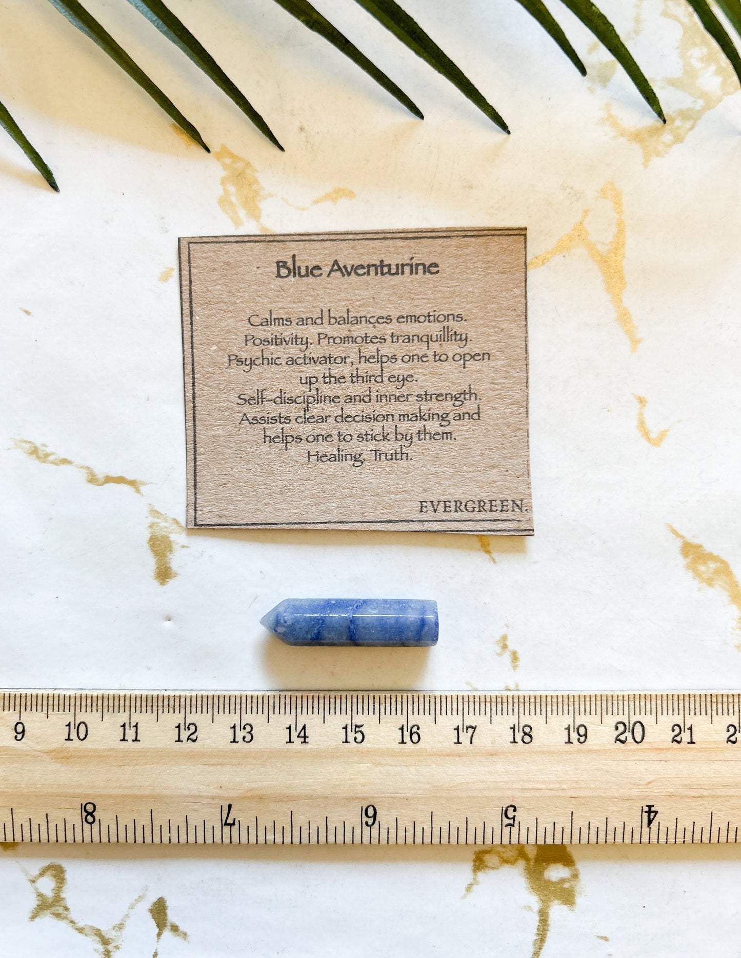 Blue Aventurine Crystal Point - Positivity, Tranquility & Healing