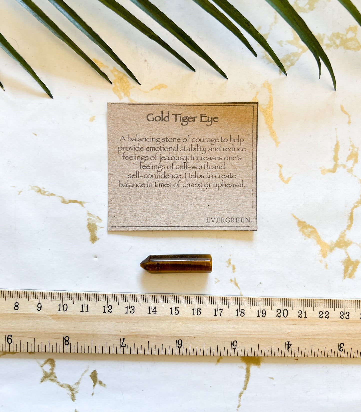 Gold Tiger Eye Crystal Point - Courage, Stability & Self-Confidence