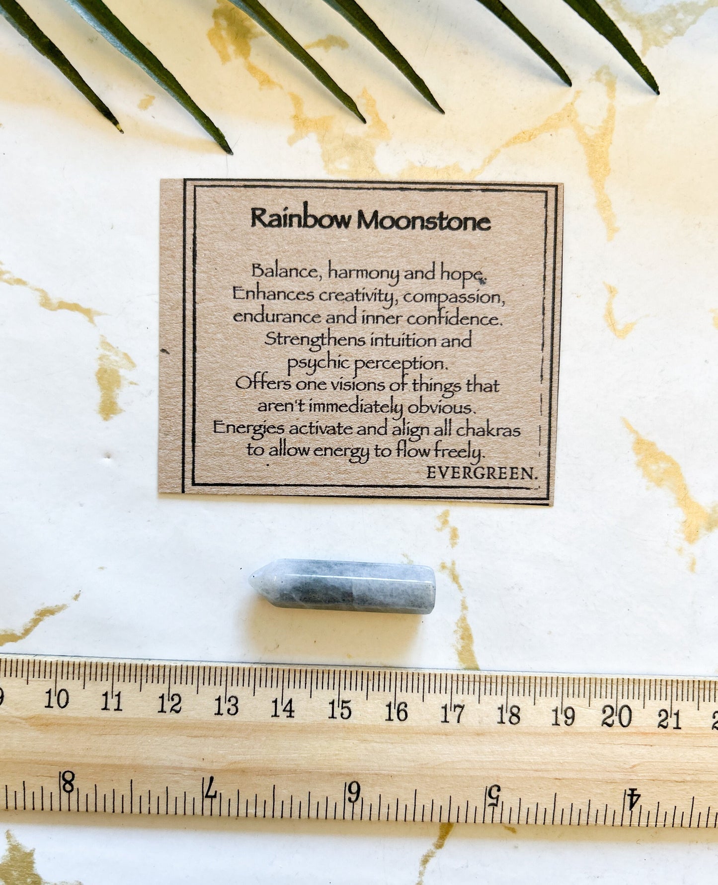 Rainbow Moonstone Crystal Point - Balance, Harmony & Hope