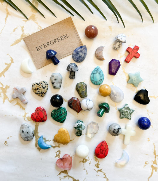 Crystal Carvings - Moon / Star / Sphere / Cross / Coffin / Mushroom / Teardrop / Heart
