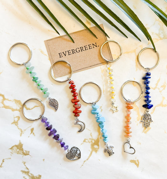 Crystal Chip Chakra Keychains - Wide Variety Available!