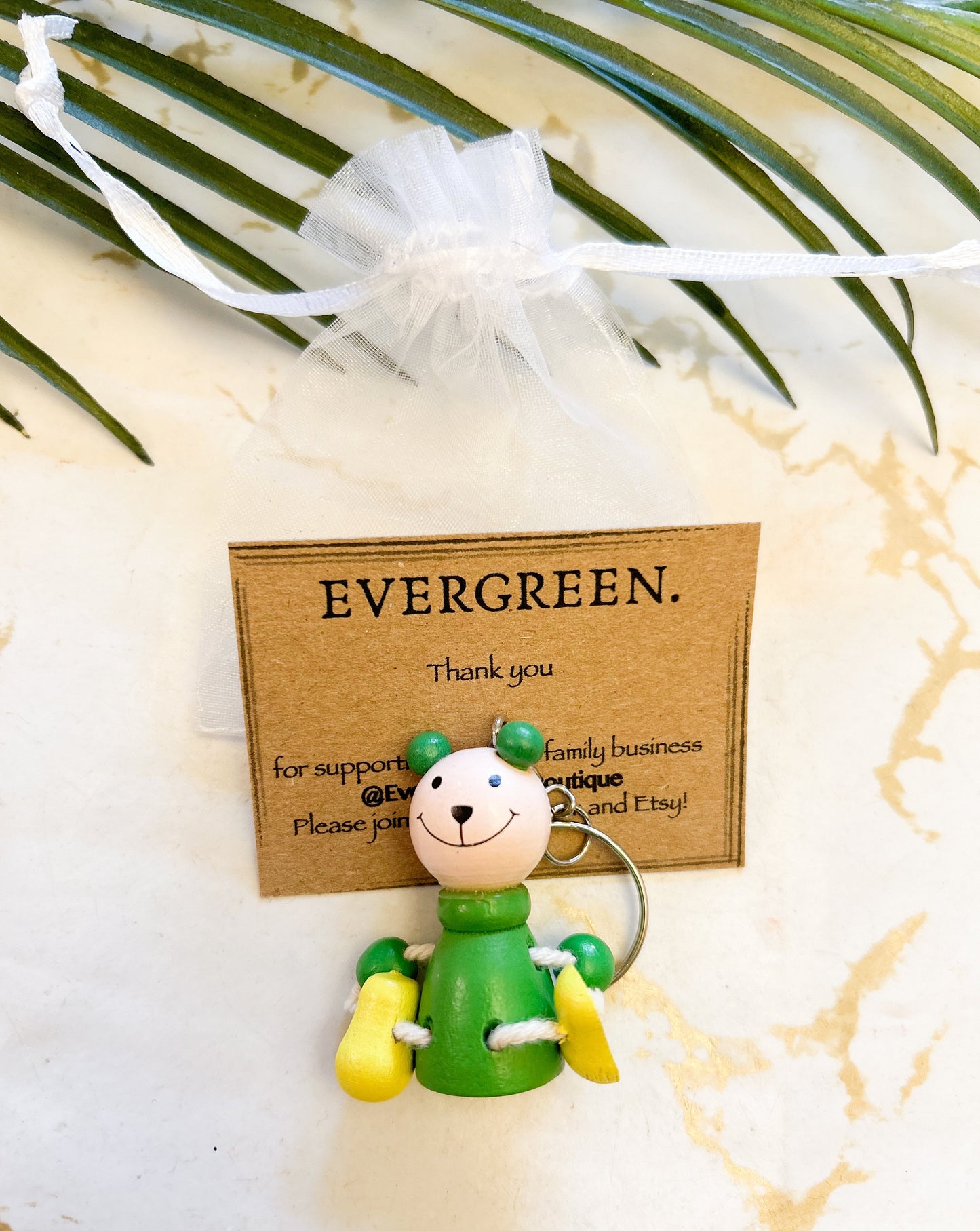 Wooden Peg Doll Animal Keychain - Wide Variety Available!
