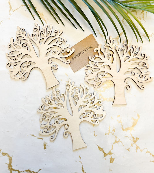 Wooden Unpainted Tree Cut Out - Arts & Craft / Nature / Tree Of Life / Family Tree / Garden