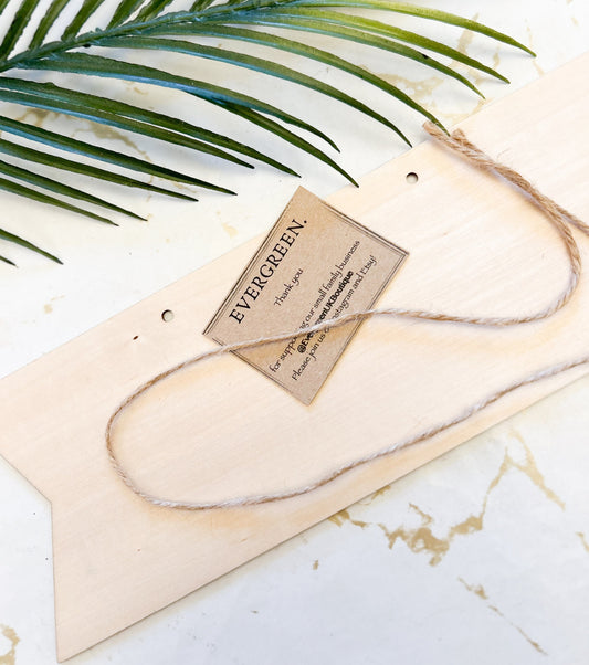 Hanging Unpainted Wooden Sign / Plaque - Paint Your Own!