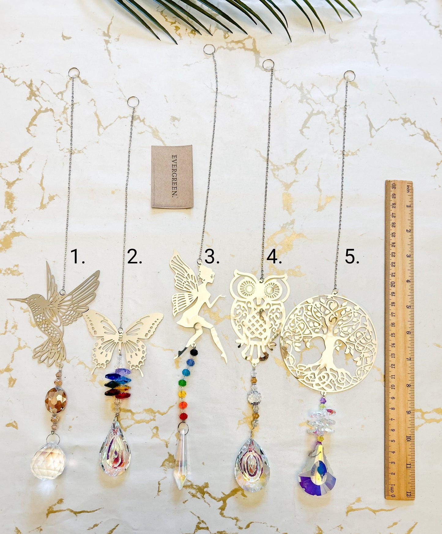 Crystal Sun Catcher - Chakras / Owl / Humming Bird / Butterfly / Fairy / Tree Of Life