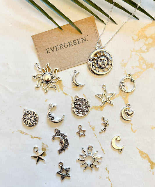 Sun & Moon Pendant / Charm - Wide Variety Available!