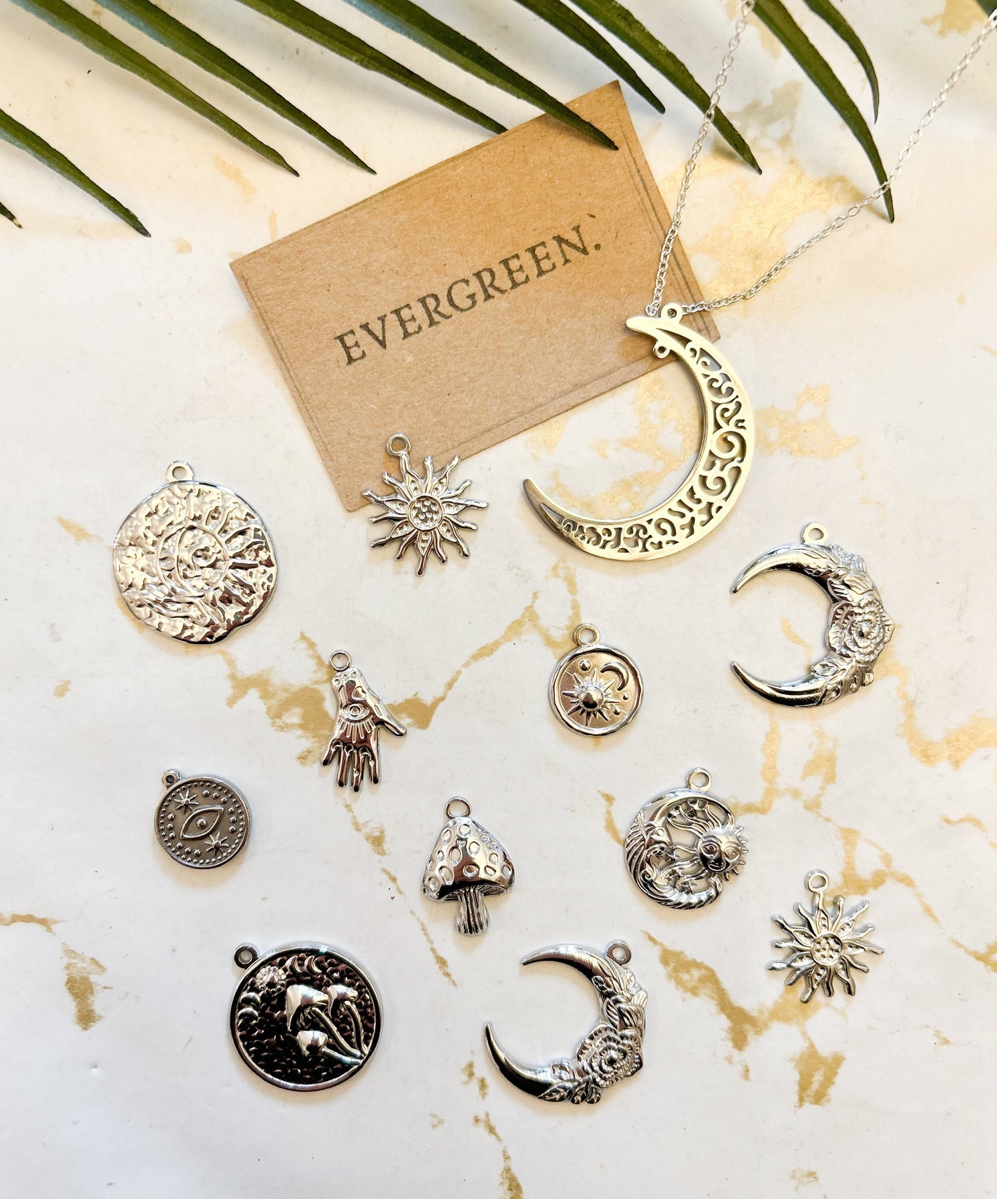 Moon / Sun / Star /Evil Eye / Hamsa Hand / Mushroom Pendant / Charm - Wide Variety Available!