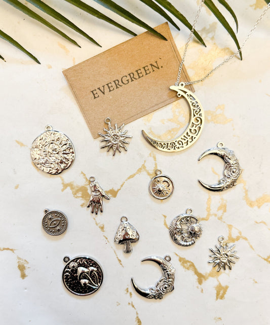 Moon / Sun / Star /Evil Eye / Hamsa Hand / Mushroom Pendant / Charm - Wide Variety Available!