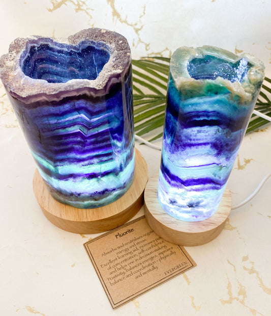Fluorite Crystal USB Lamp -