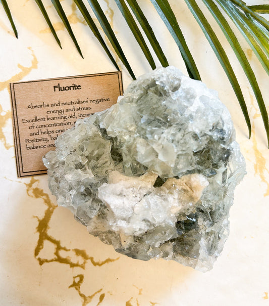 Raw / Rough Fluorite Crystal Cluster - Balance, Concentration & Positivity
