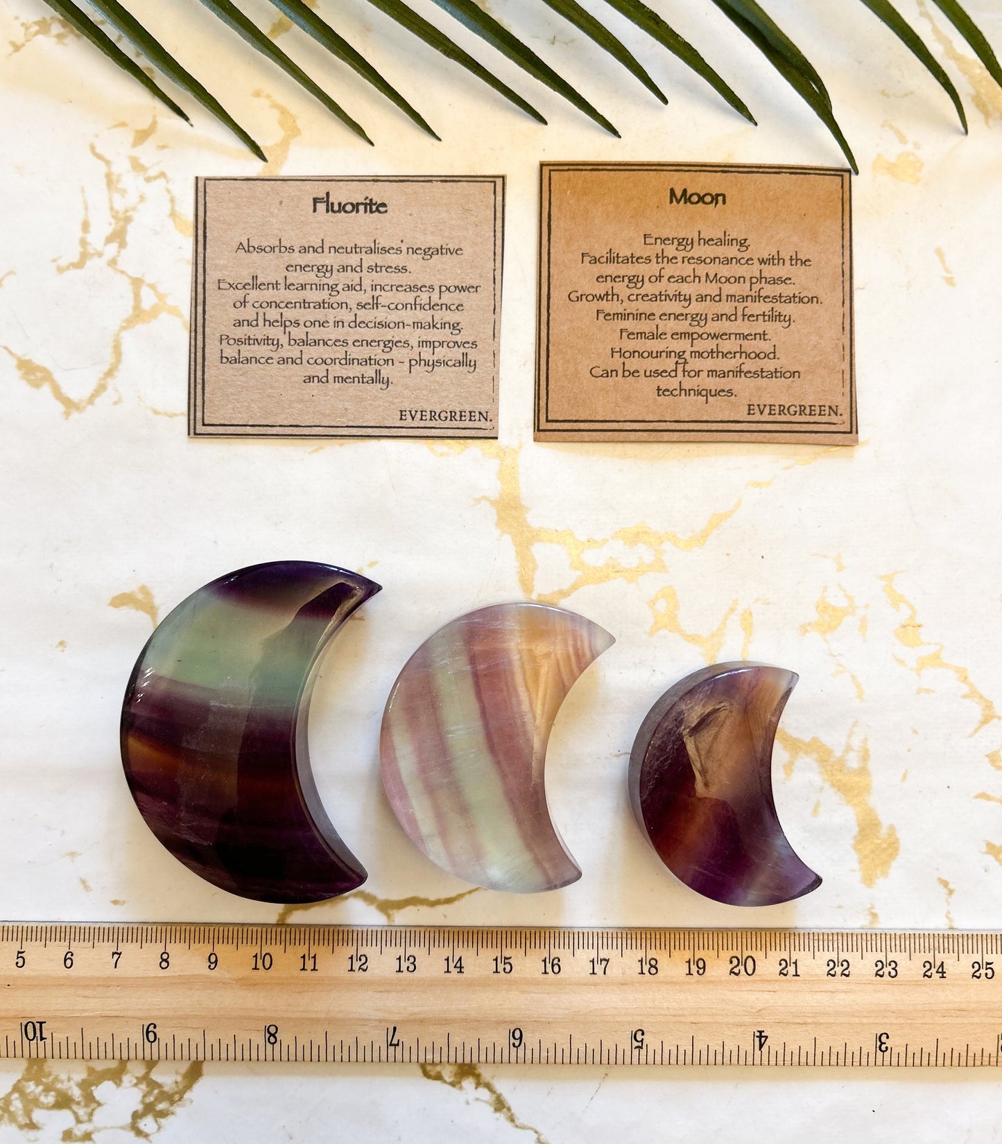 Fluorite Crystal Moon - Positivity, Balance & Energy