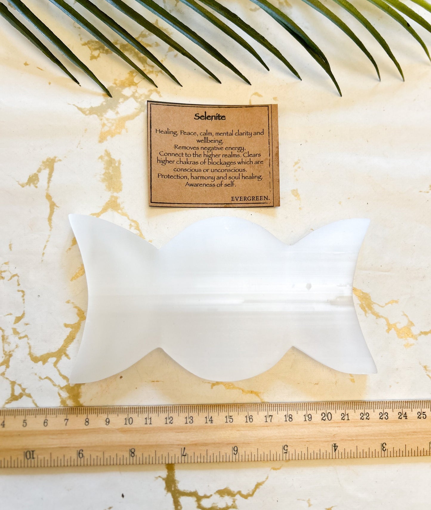 Selenite Crystal Moon Trinket Dish - Healing, Peace & Calm