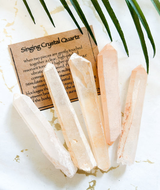 Singing Crystal Quartz Point - Alignment, Calming & Meditation