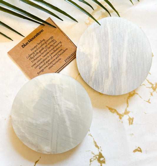 Blue Moonstone Crystal Carving - Calming, Concentration & Awareness