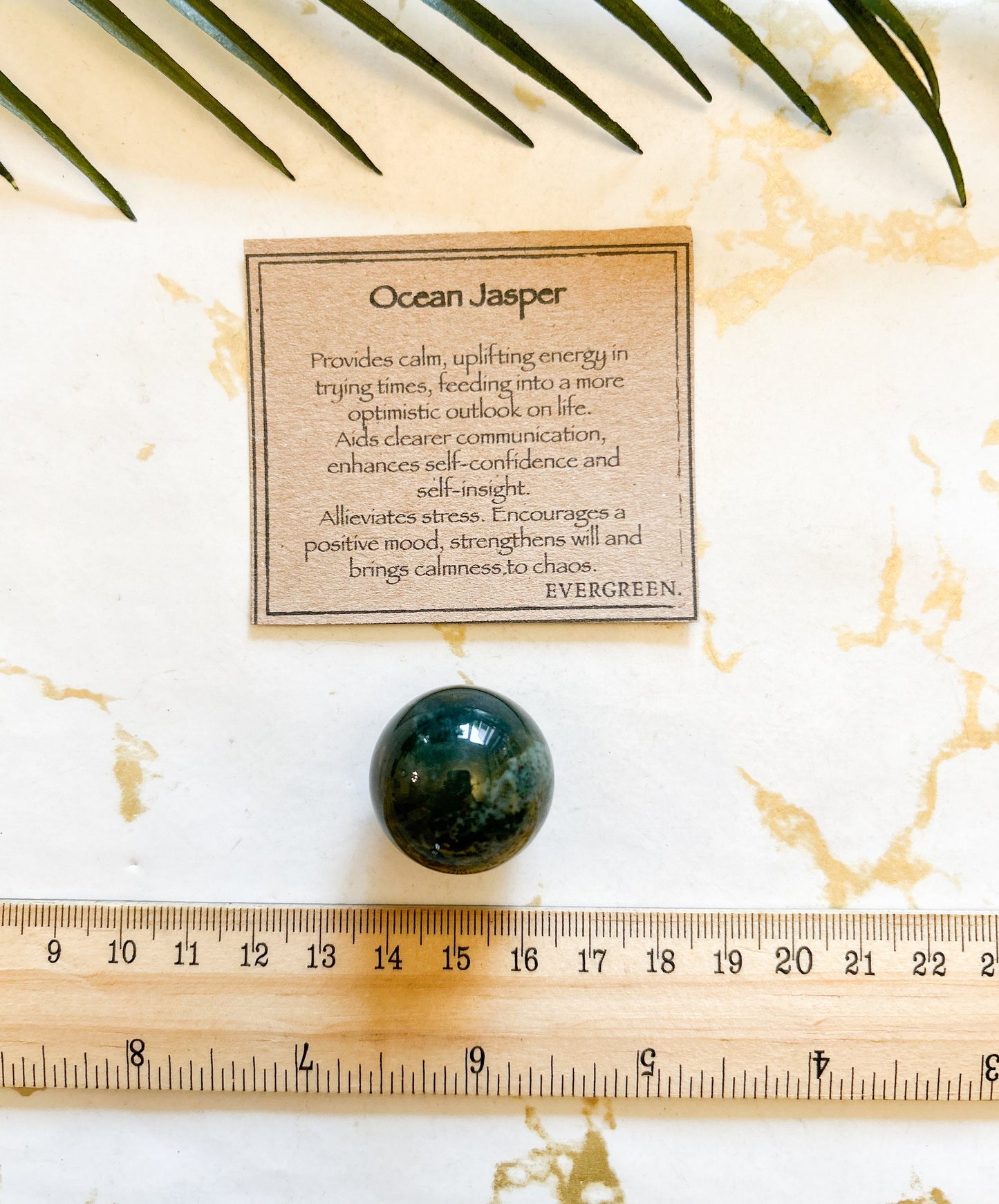 Ocean Jasper Crystal Sphere - Strength, Positivity & Calm