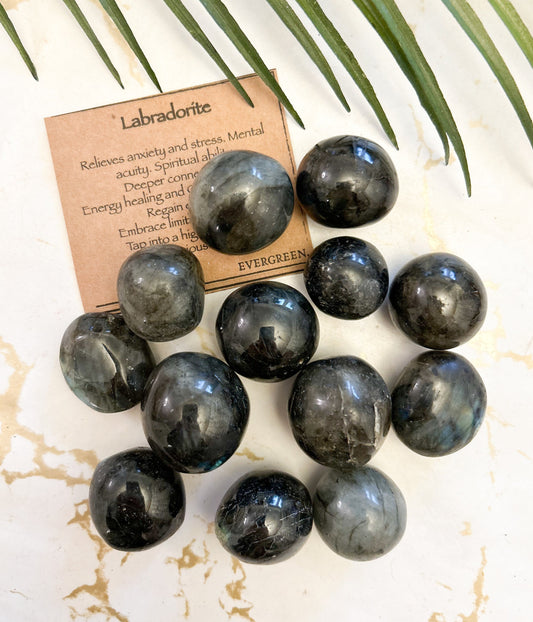 Labradorite Crystal Tumbled Stone - Relieves Stress & Anxiety