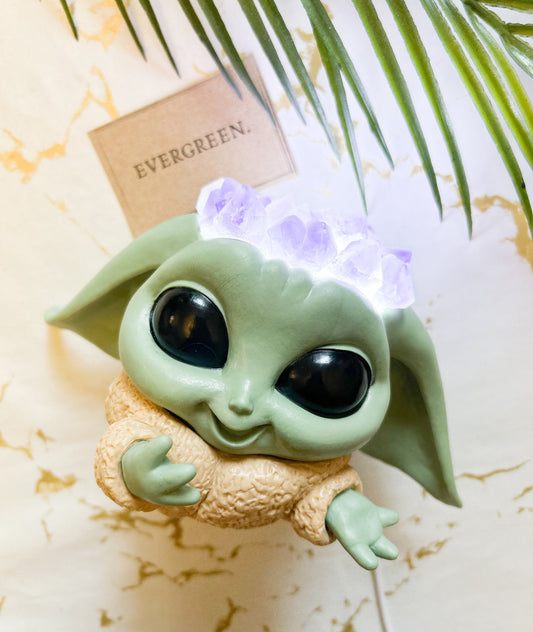 Star Wars Yoda Amethyst Crystal USB Lamp