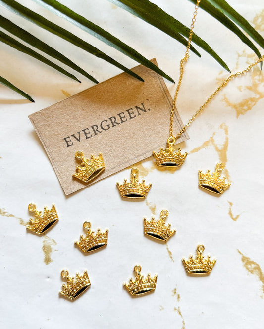 Gold Crown Pendant / Charm - Variety Of Chains Available!