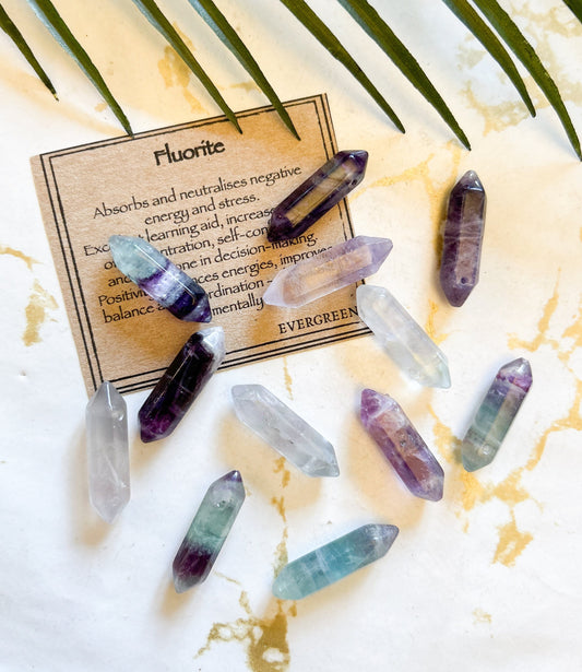 Fluorite Crystal Point - Concentration, Positivity & Balance
