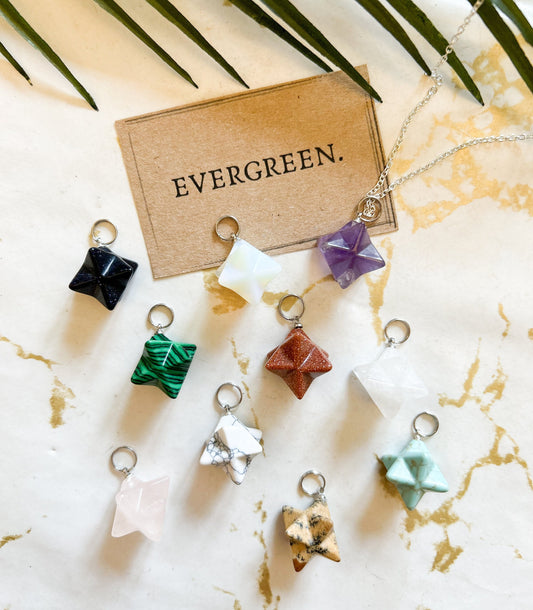 Merkaba Crystal Pendant - Variety Of Chains Available!