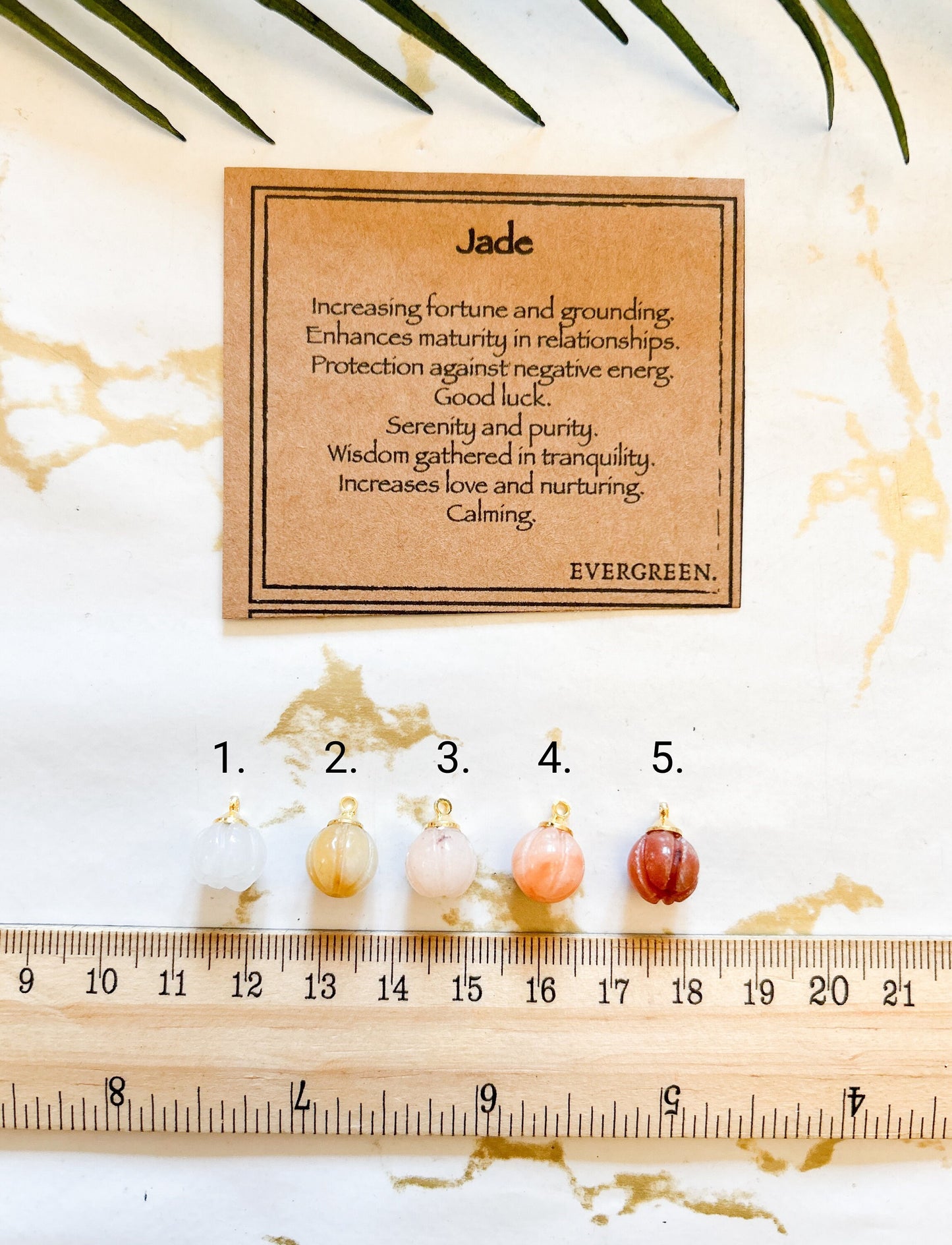 Jade Crystal Pumpkin Pendant - Fortune, Grounding & Protection