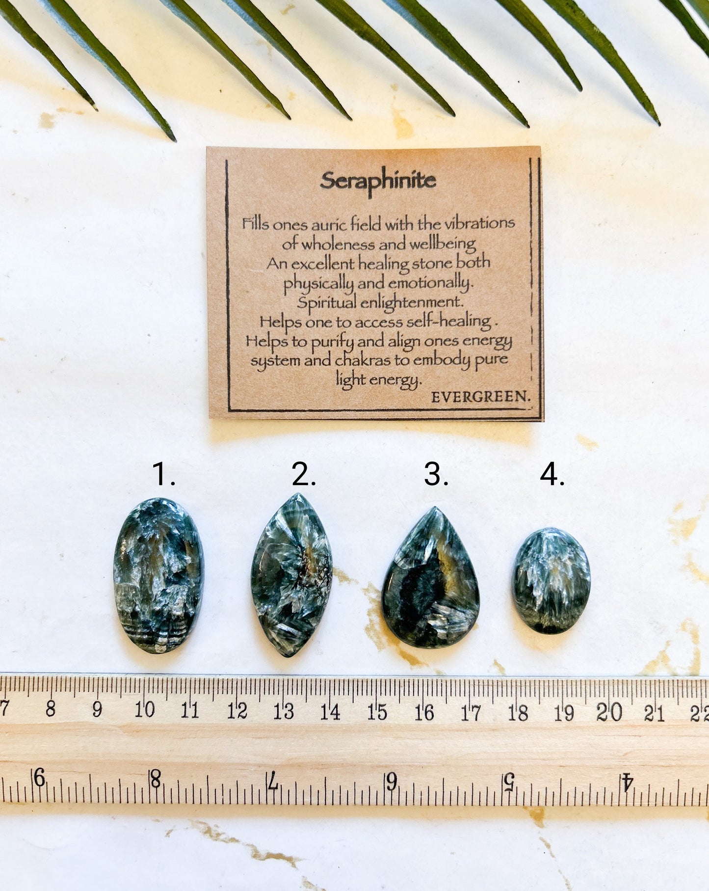 Seraphinite Crystal Cabochon - Wholeness, Wellbeing & Spiritual Enlightenment