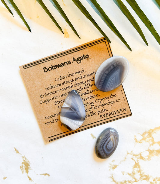 Botswana Agate Crystal Cabochon - Calming, Clarity & Focus