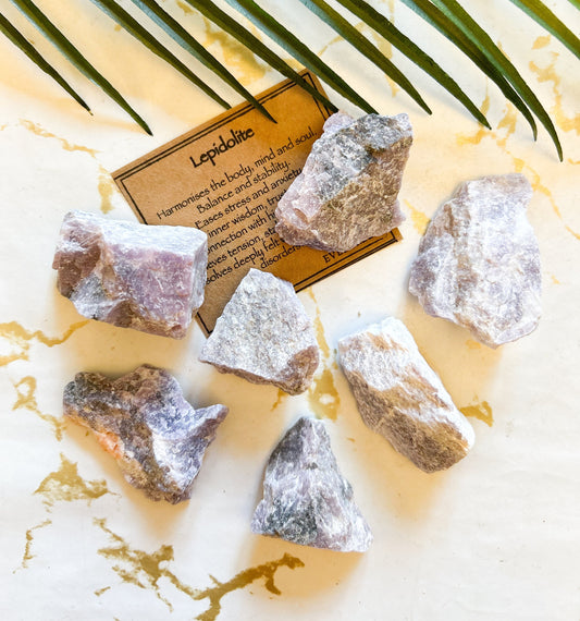 Raw / Rough Lepidolite Crystal - Harmony, Balance & Trust
