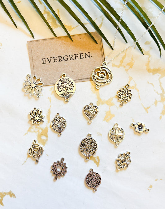 Yoga & Medication Pendants / Charms - Tree Of Life / Tree / Flower / Rose / Lotus / Chakra / Chakras / Mandala