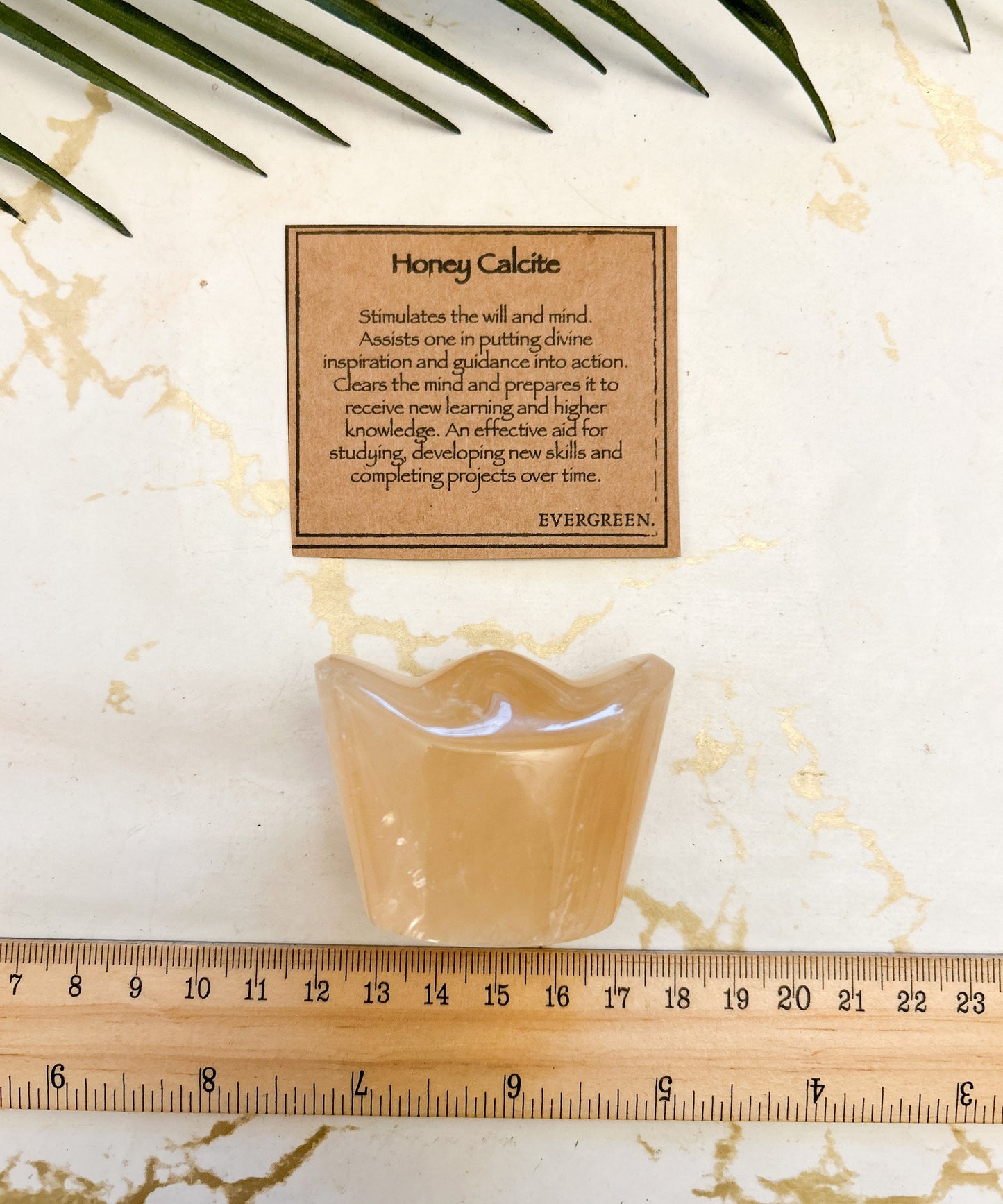 Honey Calcite Crystal Yuanbao Carving - Inspiration, Guidance & Knowledge