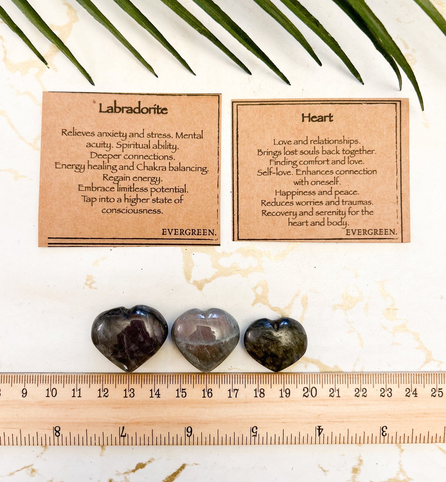 Labradorite Crystal Heart 25mm-30mm - Stress & Anxiety Relief