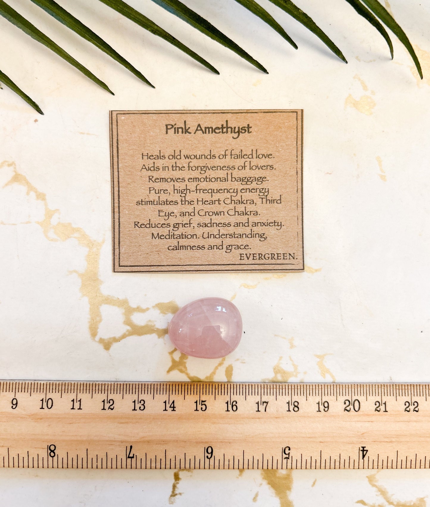 Pink Amethyst Crystal Tumbled Stone - Healing, Understanding & Calm