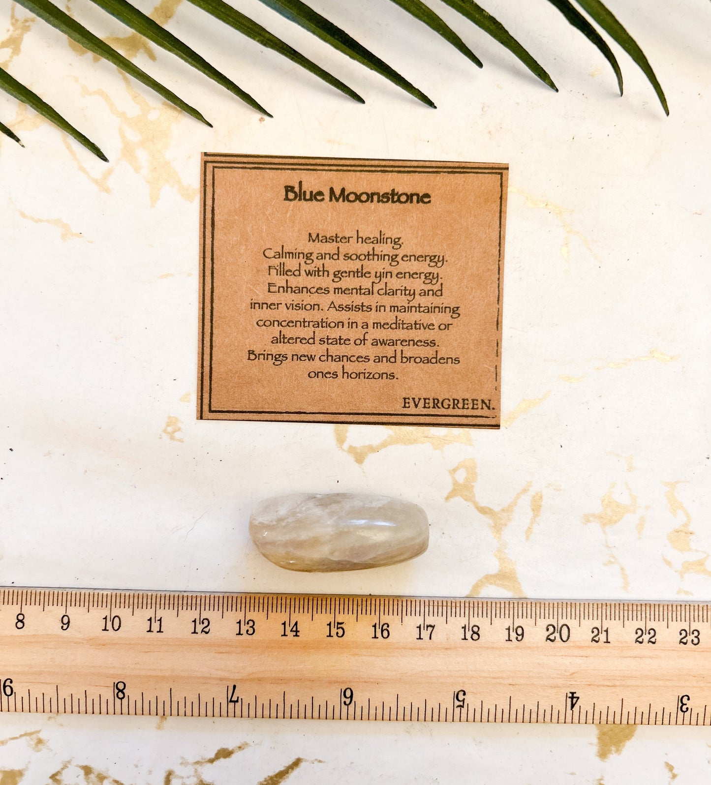 Blue Moonstone Crystal Tumbled Stone - Calming, Soothing & Clarity