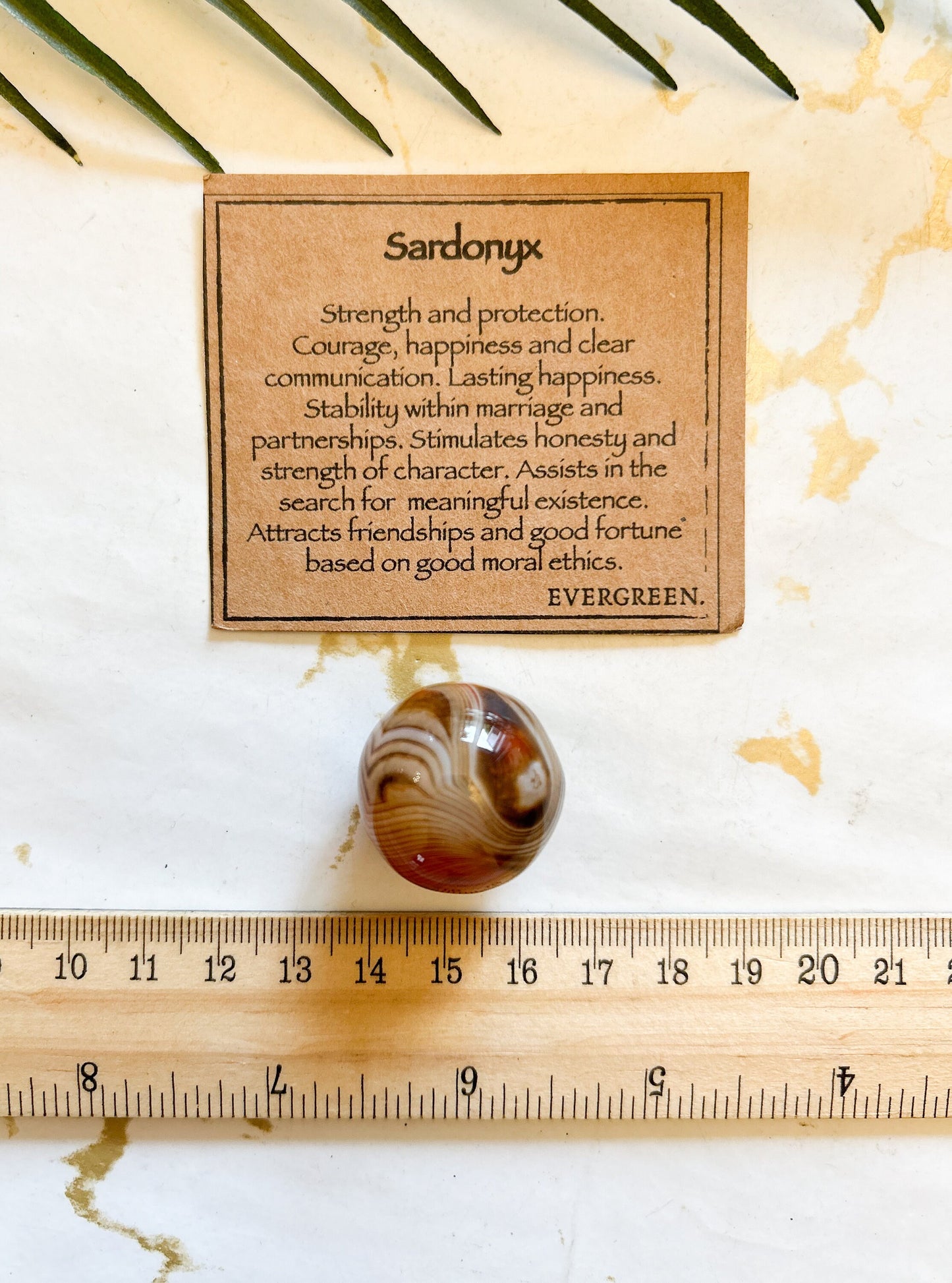 Sardonyx Crystal Sphere - Strength, Protection & Courage