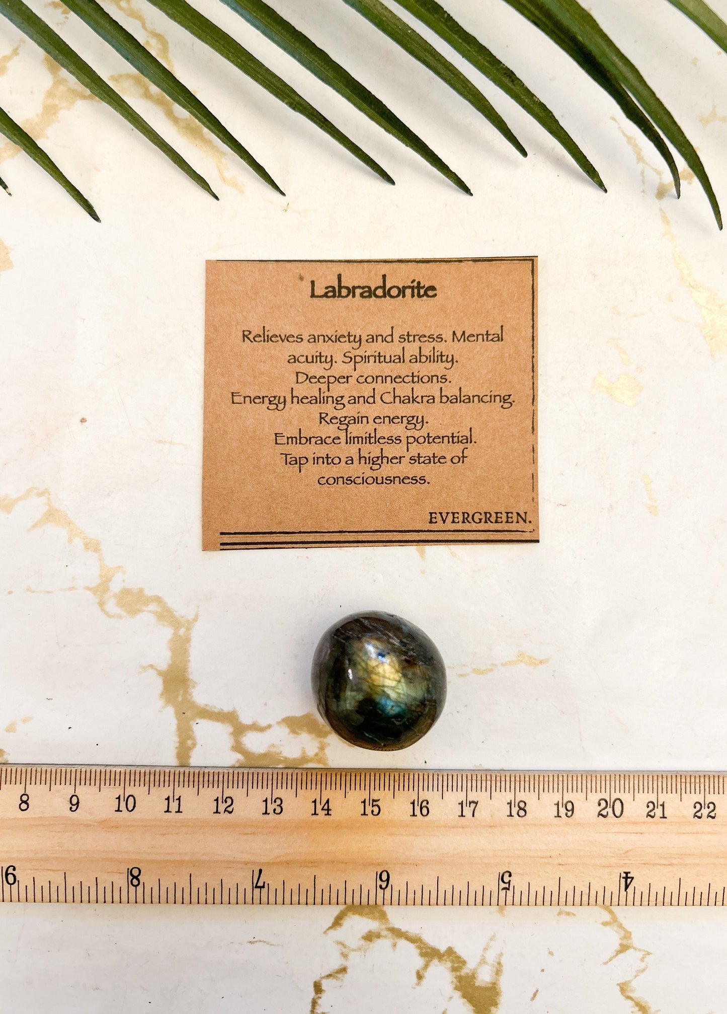 Labradorite Crystal Tumbled Stone - Relieves Stress & Anxiety