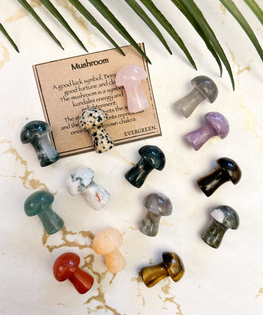 Crystal Mushroom Carving - Wide Variety Available!