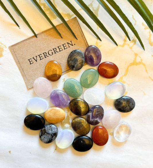 Crystal Worry Stone / Thumb Stone / Palm Stone - Stress & Anxiety Relief