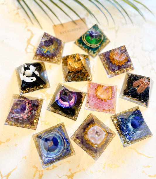 Orgone Crystal Healing Energy Pyramid - Wide Variety Available!