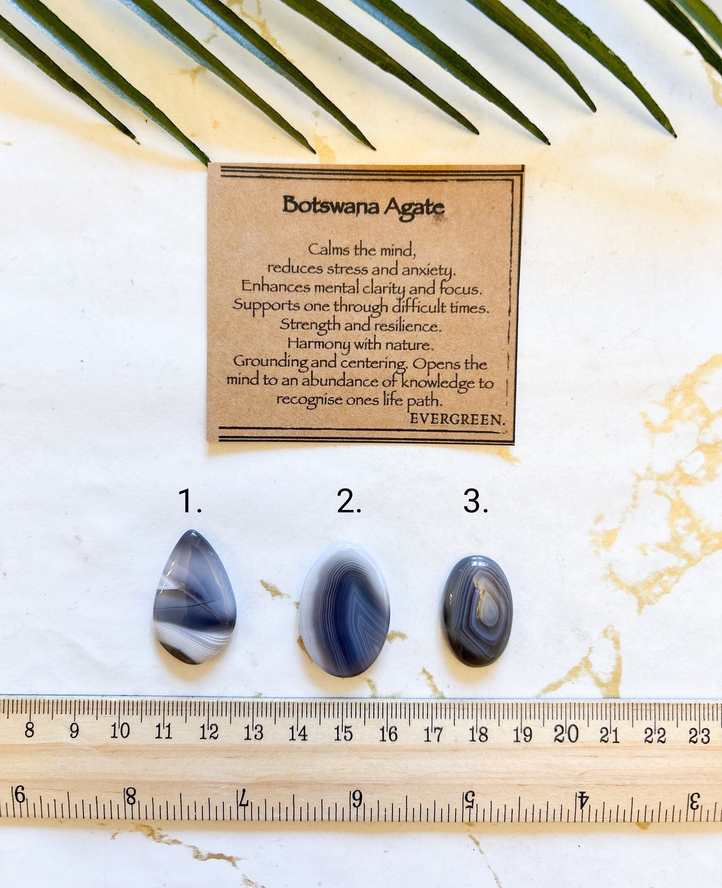 Botswana Agate Crystal Cabochon - Calming, Clarity & Focus