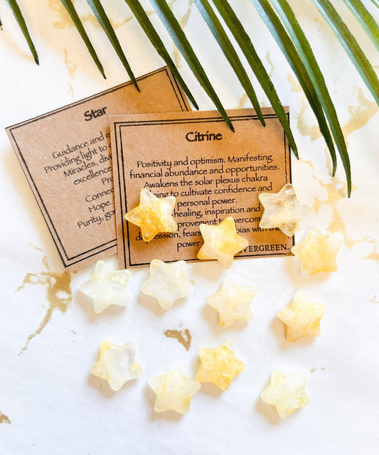 Citrine Crystal Star - Positivity, Optimism & Abundance