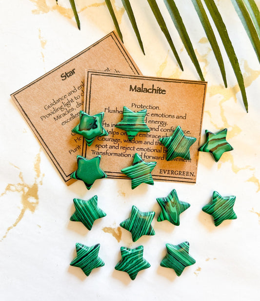 Malachite Crystal Star - Protection, Inner-Strength & Confidence