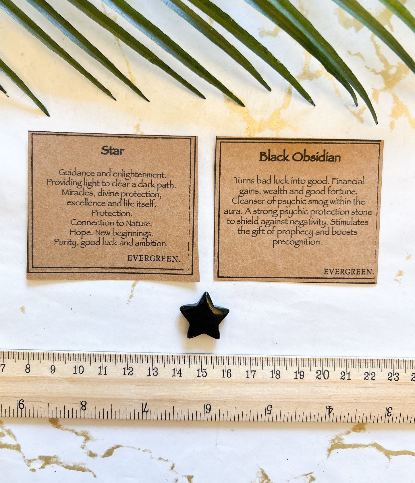 Black Obsidian Crystal Star - Financial Gain, Good Fortune & Luck