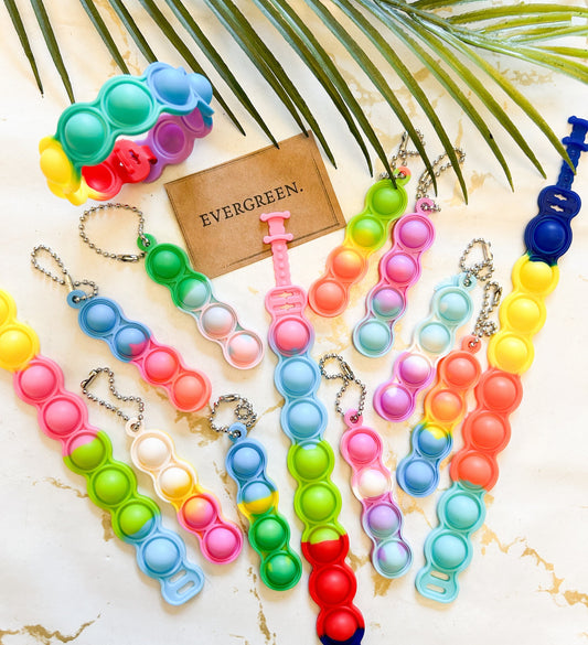 Fidget Popper Keychain / Bracelet - Stress & Anxiety Relief