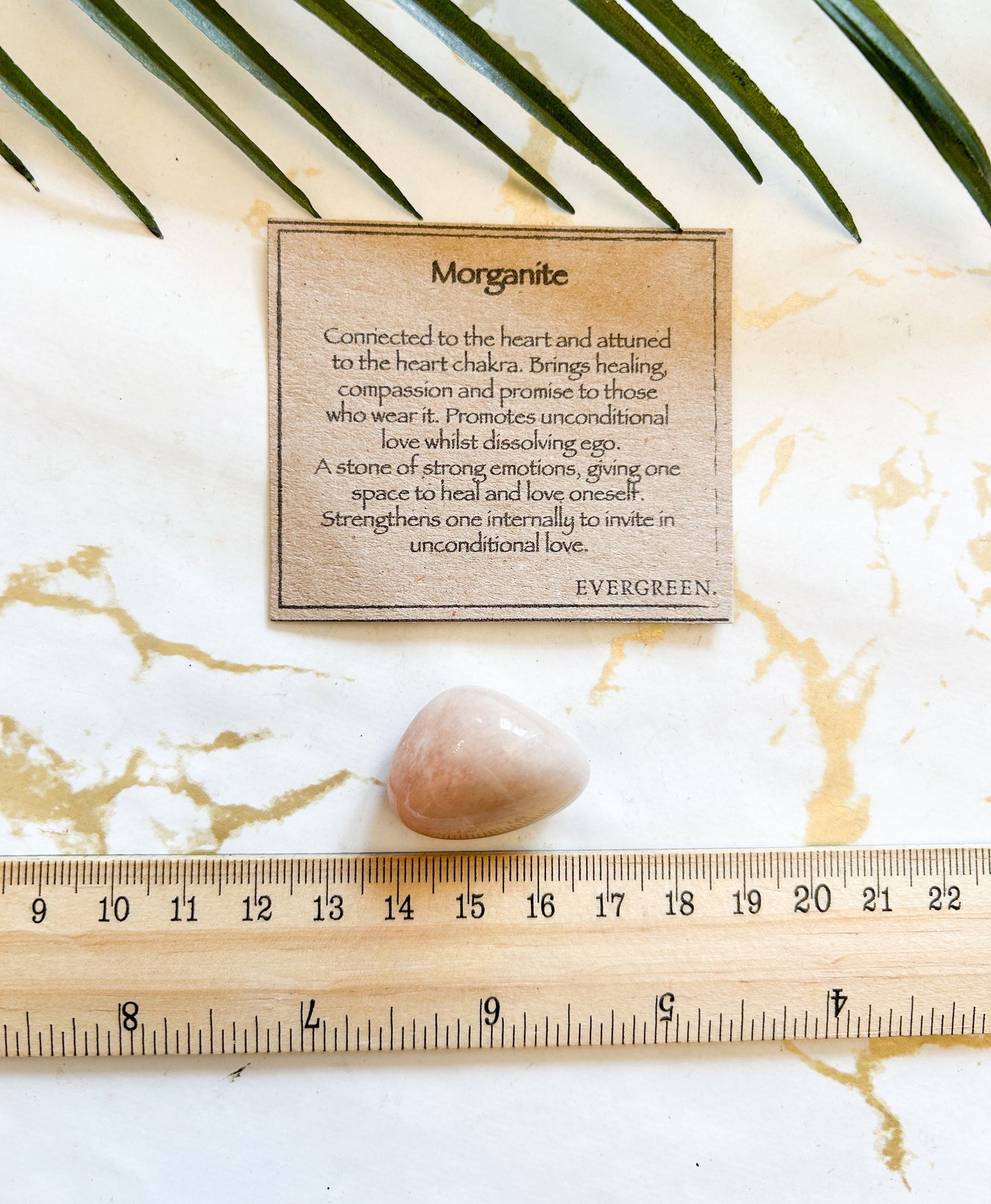 Morganite Crystal Tumbled Stone - Love, Healing & Compassion