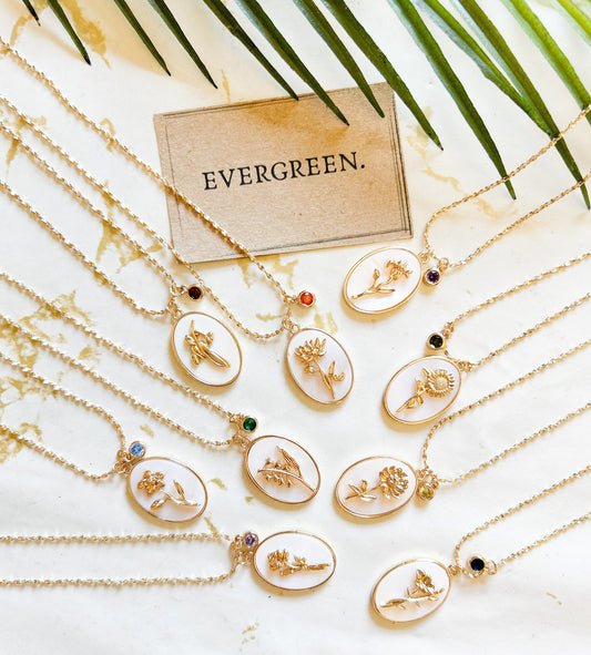 18K Gold Plated Floral Oval Pendant Necklace & Charm - Wide Variety Available!