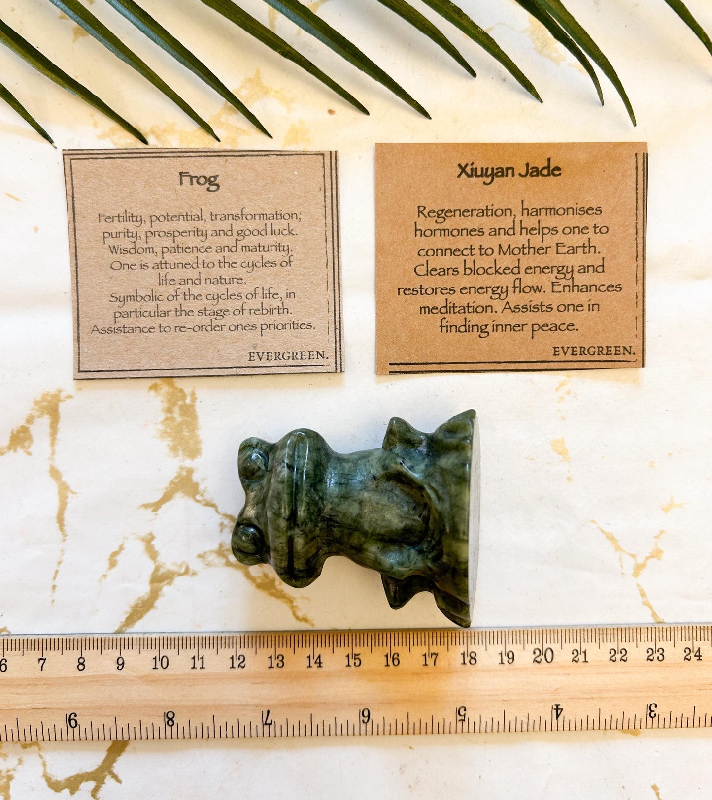 Xiuyan Jade Crystal Frog Carving - Inner Peace, Harmony & Energy