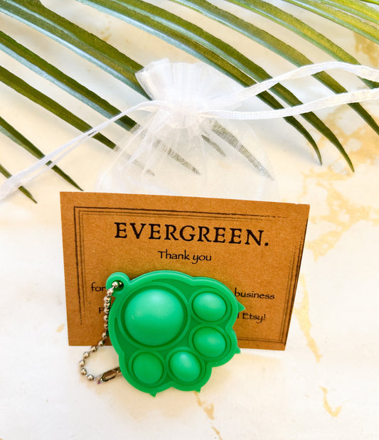 Paw Print Fidget Popper Keychain - Stress & Anxiety Relief