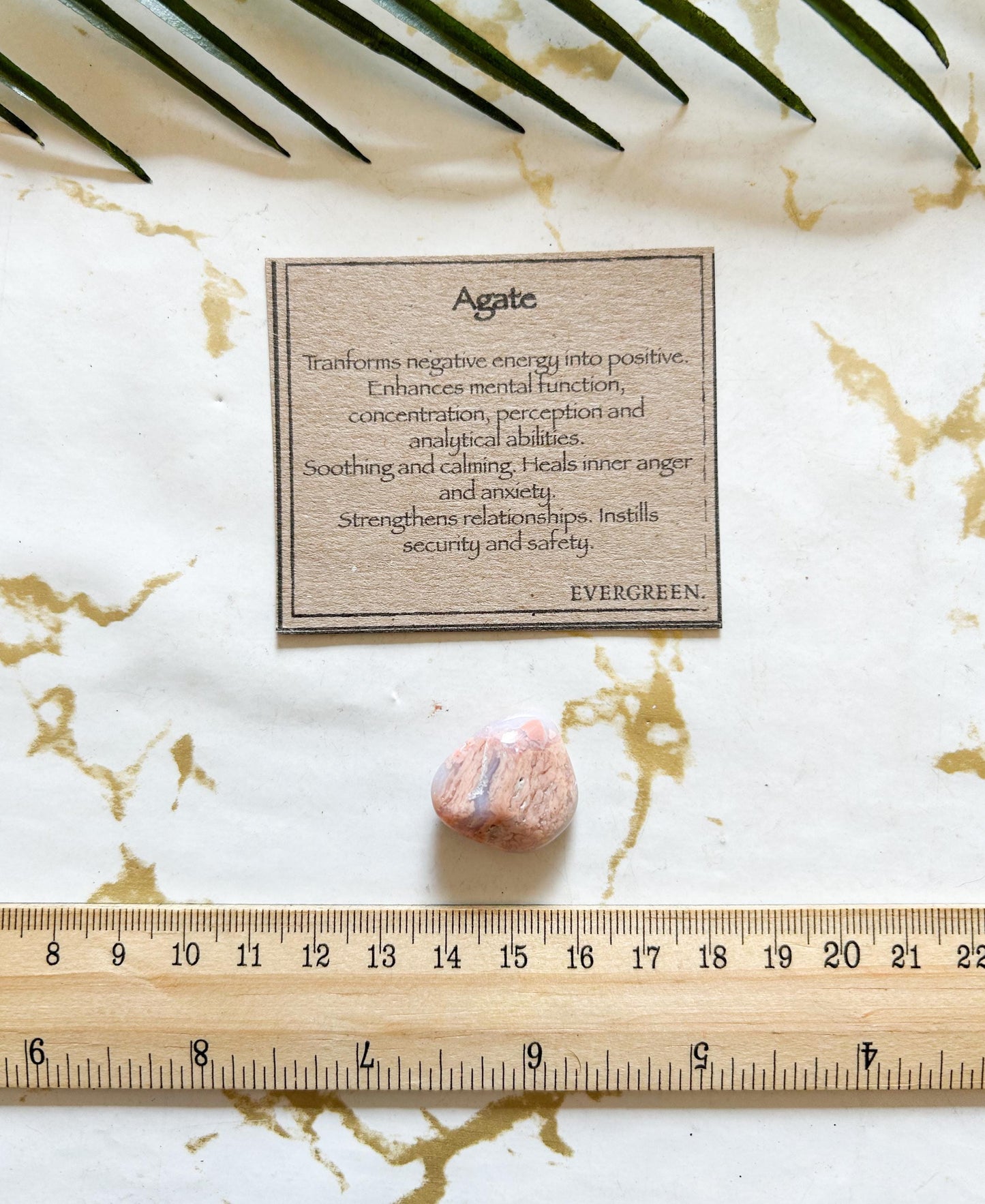 Agate Crystal Tumbled Stone - Positive Energy, Soothing & Calming