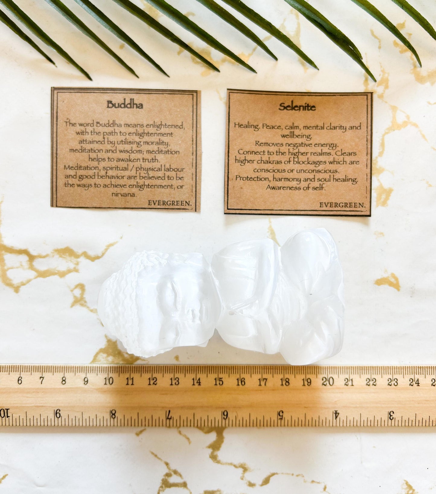 Selenite Crystal Buddha Carving - Peace, Clarity & Wellbeing